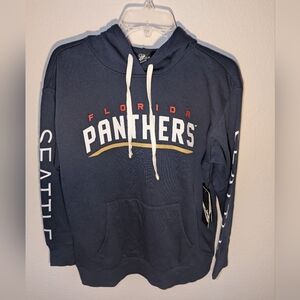 Women's G-III 4Her Florida Panthers Graphic Team pullover hoodie.